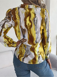 Pastel Printed Button Up Long Sleeve Shirt