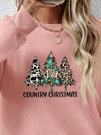 Dropped Shoulder Round Neck Graphic Sweatshirt