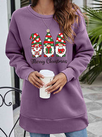 MERRY CHRISTMAS Graphic Round Neck Sweatshirt