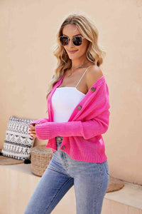 Button Up V-Neck Cardigan