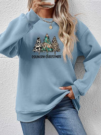Dropped Shoulder Round Neck Graphic Sweatshirt