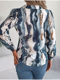 Pastel Printed Button Up Long Sleeve Shirt