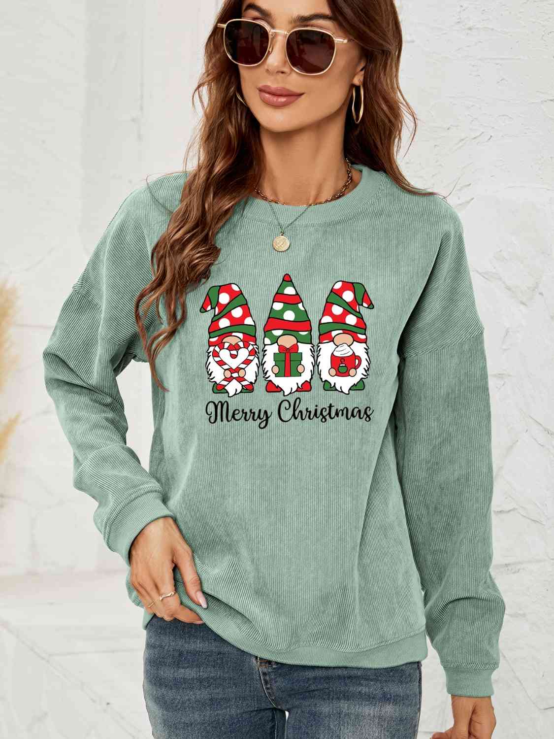 Merry Christmas Gnomes Graphic Sweatshirt