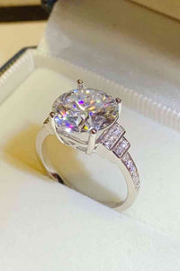 5 Carat Moissanite Sterling Silver Ring