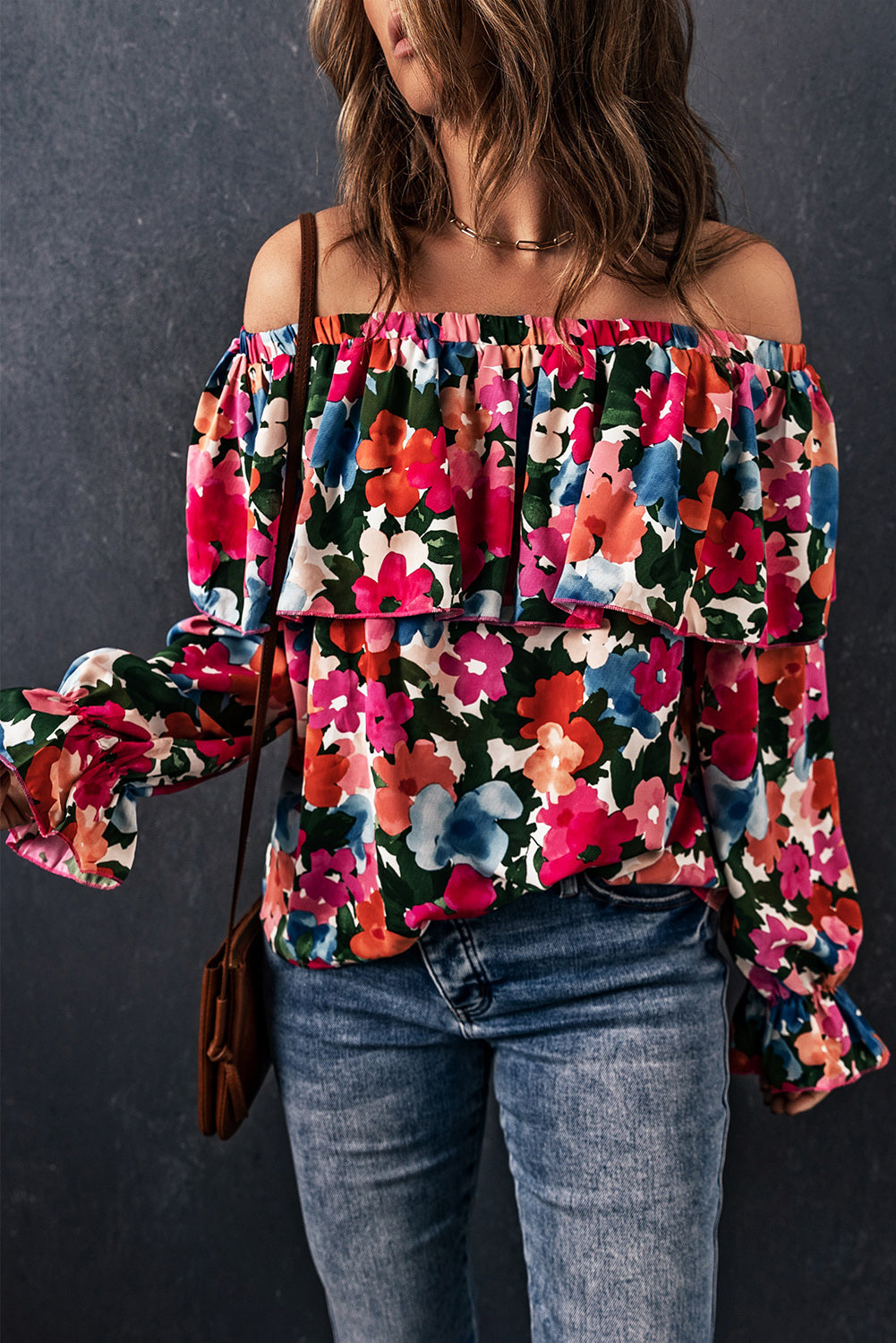 Off-Shoulder Layered Blouse