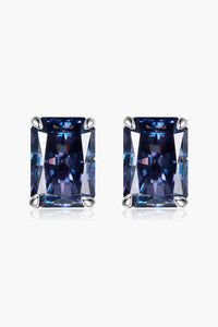 2 Carat Rectangle Moissanite Studs
