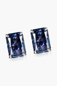 2 Carat Rectangle Moissanite Studs