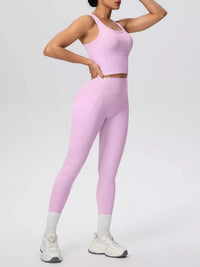 Scoop Neck Tank and High-Waisted Leggings Active Set 101006388543899 85 Affordable Fashion Under $100 Jerry's Apparel 
