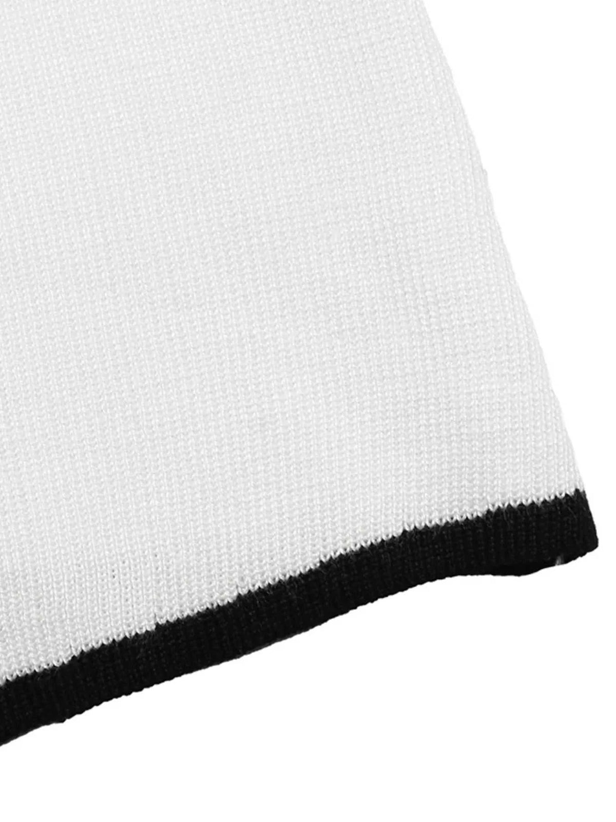Contrast Trim Button Decor Knit Top 100100871035079 41 Affordable Fashion Under $100 Jerry's Apparel 