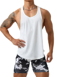 Men's Plus Size Round Neck Wide Strap Tank