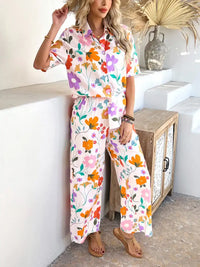 Devine Printed Button Down Shirt and Pants Set 100100774461792 54 Gifts for Her Jerry's Apparel 