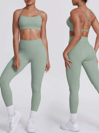 Criss-Cross Back Cami and Leggings Active Set 101006319091881 80 Affordable Fashion Under $100 Jerry's Apparel 