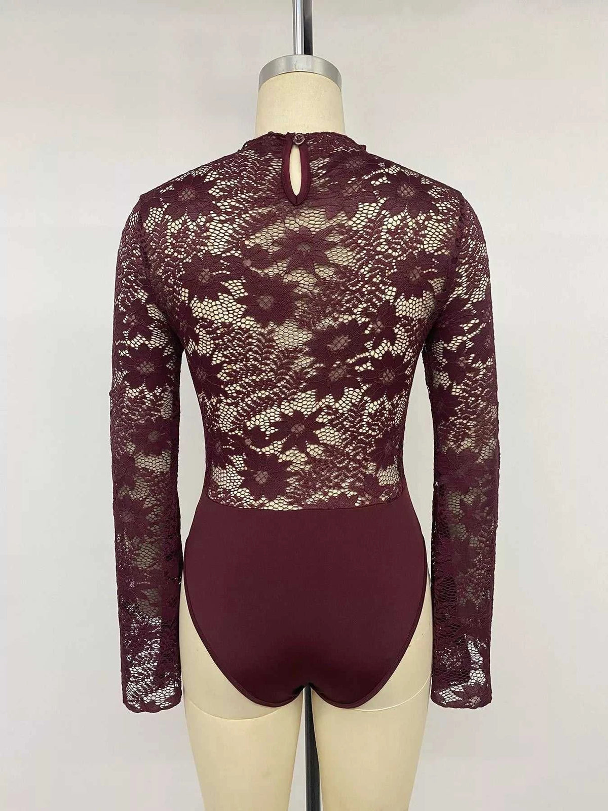 Lace Cut-out Flare Sleeve Bodysuit 100100328113938 32 Affordable Fashion Under $100 Jerry's Apparel 
