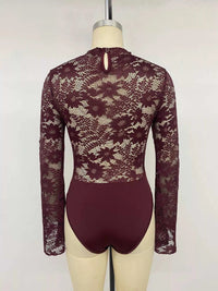 Lace Cut-out Flare Sleeve Bodysuit 100100328113938 32 Affordable Fashion Under $100 Jerry's Apparel 