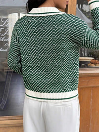 Geometric Patterned Collared Sweater 100100943854125 43 Affordable Fashion Under $100 Jerry's Apparel 