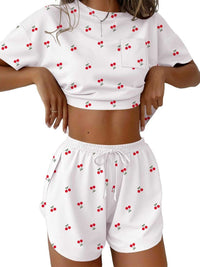 Printed Round Neck Tee and Shorts Set 100100695671655 31 Affordable Fashion Under $100 Jerry's Apparel 
