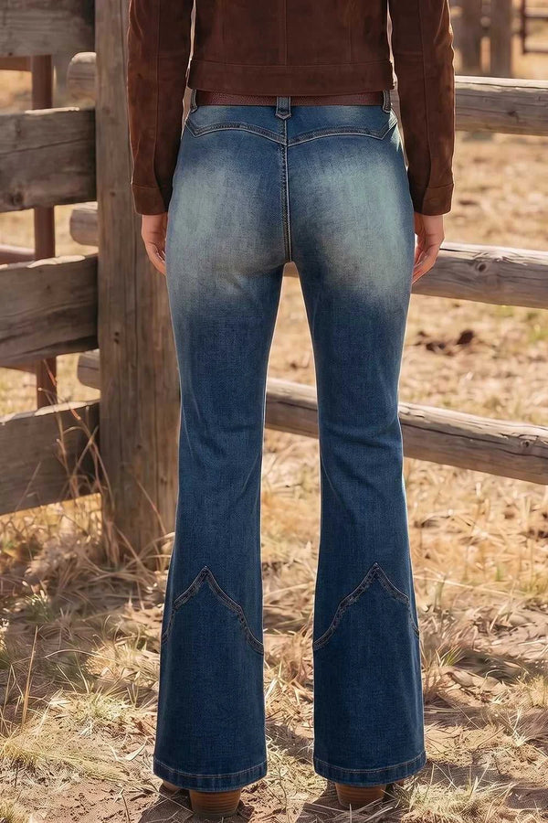 Pocket Detail Flare Leg Jeans 101003559405838 71 Seasonal Fashion Collections Jerry's Apparel 