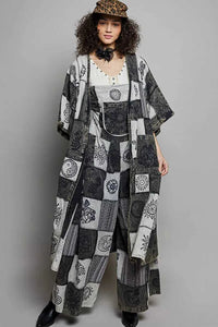 POL Open Front Printed Patchwork Longline Cardigan 100100735921984 59 Affordable Fashion Under $100 Jerry's Apparel 