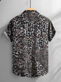 Men's Short Sleeve Leopard Print Casual Button-Down Shirt 104001869326817 27 Affordable Fashion Under $100 Jerry's Apparel 