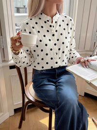 Polka Dot Button-Up Shirt 100100761650162 39 Affordable Fashion Under $100 Jerry's Apparel 