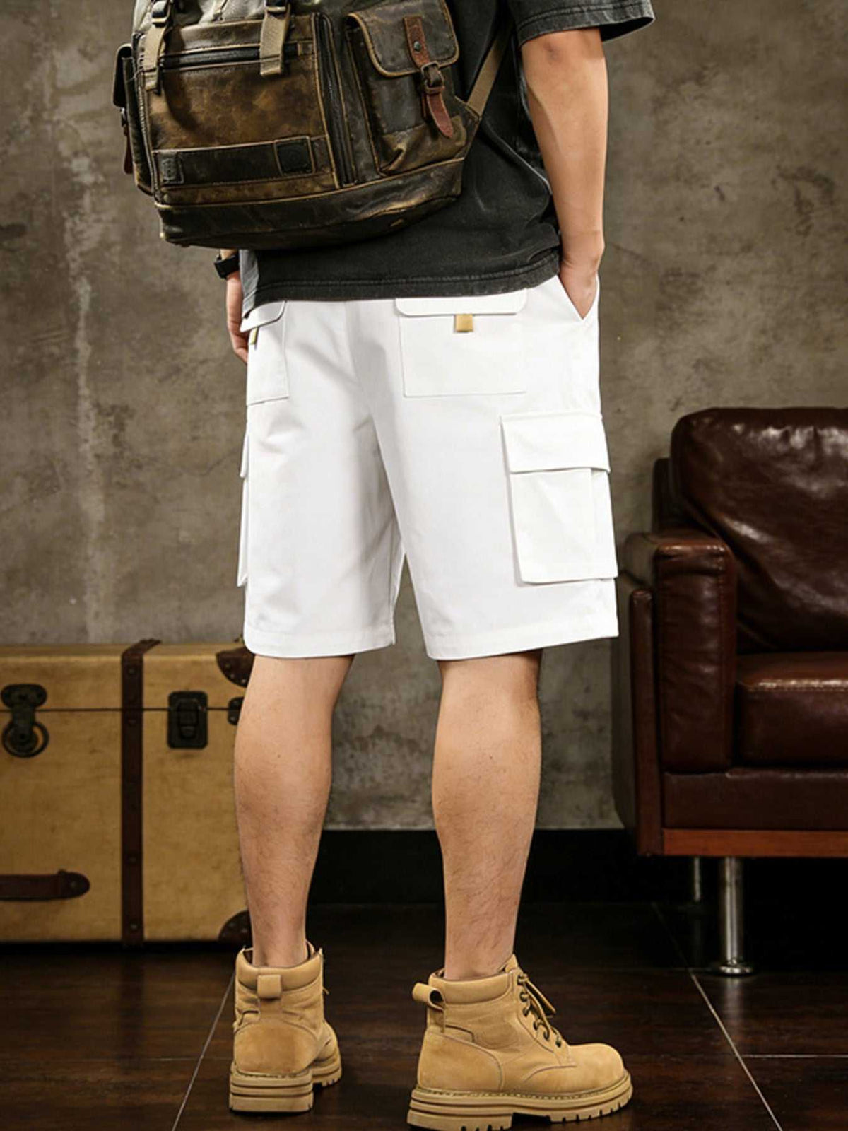 Men's Full Size Cargo Shorts with Drawstring Waist Plus Size 100400170187391 37 Affordable Fashion Under $100 Jerry's Apparel 