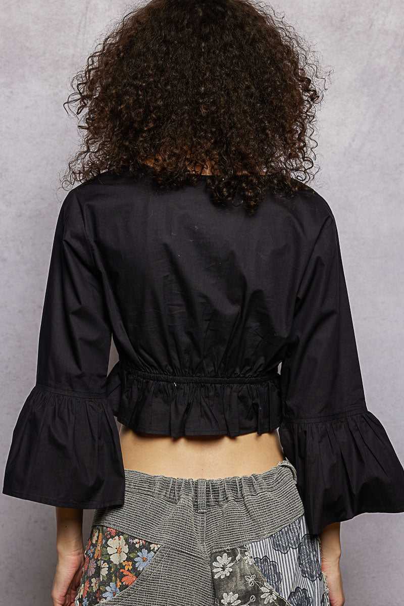 POL Floral Embroidered Cropped Blouse 100100151641347 43 Affordable Fashion Under $100 Jerry's Apparel 
