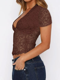 Lace Short Sleeve T-Shirt