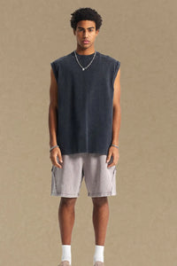Men's Solid Color Round Neck Tank
