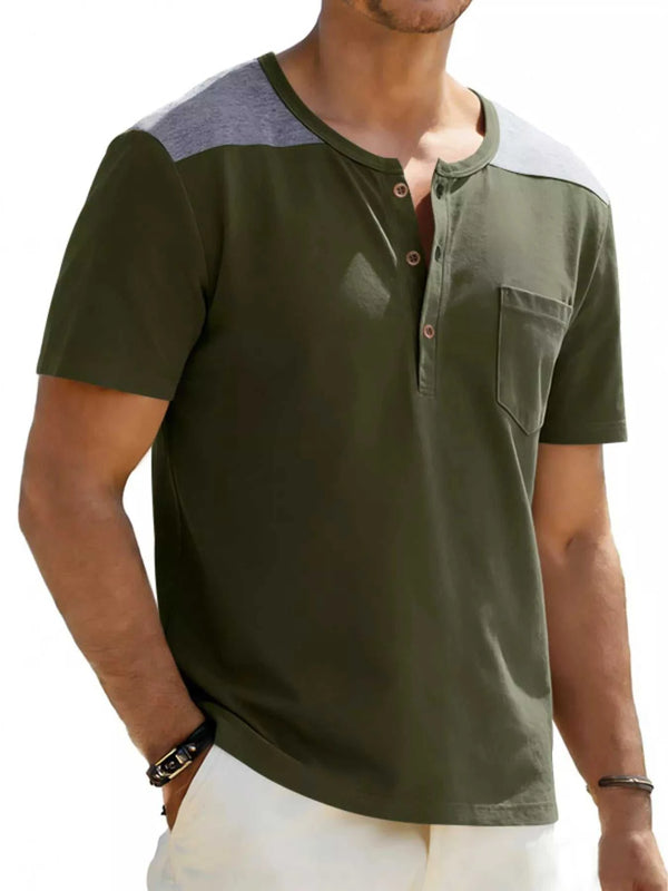 Men's Full Size Casual Henley T-Shirt with Pocket Plus Size 100400796832194 23 Affordable Fashion Under $100 Jerry's Apparel 