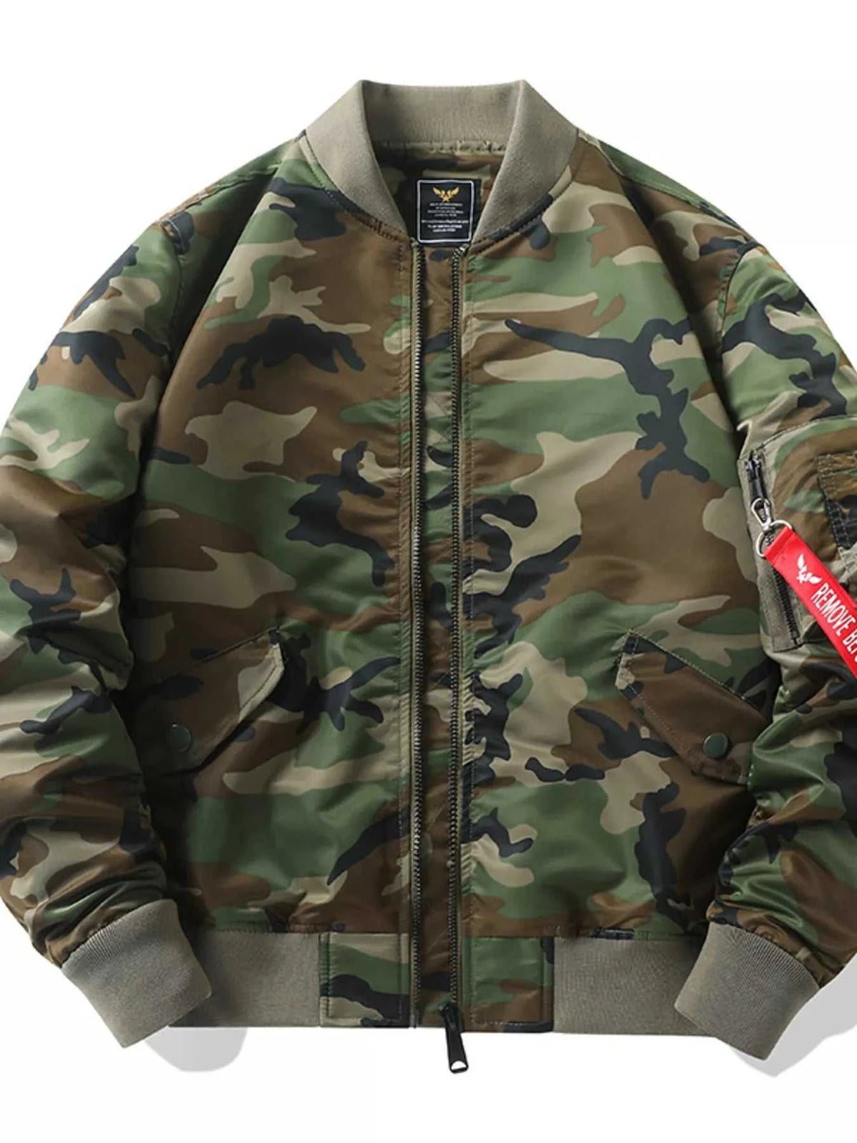 Men's Plus Size Camouflage Zip Up Bomber Jacket 100400891014731 96 Affordable Fashion Under $100 Jerry's Apparel 