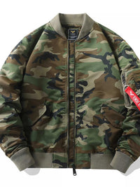 Men's Plus Size Camouflage Zip Up Bomber Jacket 100400891014731 96 Affordable Fashion Under $100 Jerry's Apparel 