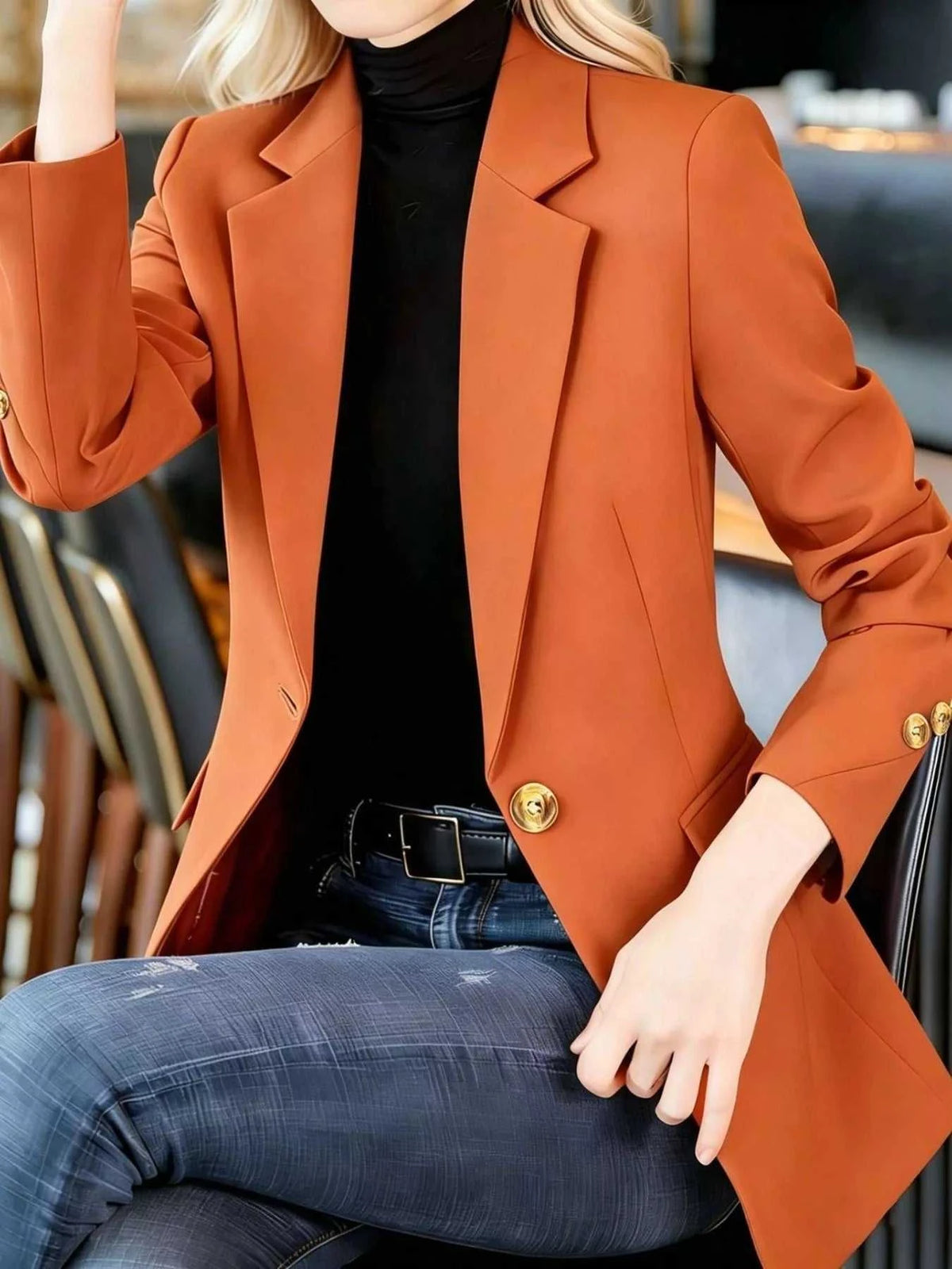 Full Size One Button Lapel Collar Blazer Plus Size 100100736237497 30 Affordable Fashion Under $100 Jerry's Apparel 