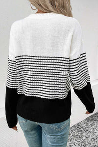 Perfee Striped Drop Shoulder Sweater 100100932771030 34 Affordable Fashion Under $100 Jerry's Apparel 