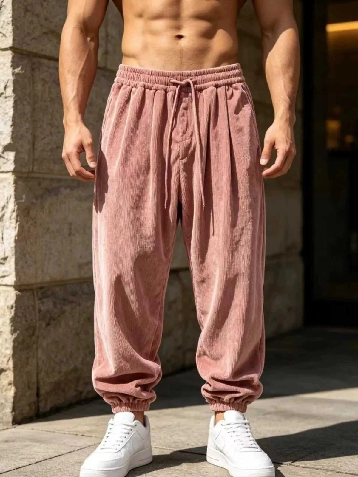 Men's Plus Size Corduroy Loose-Fit Joggers 104001740904586 56 Affordable Fashion Under $100 Jerry's Apparel 