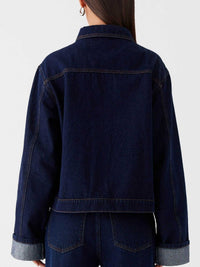 Button Down Cropped Oversized Denim Jacket 100100003789645 47 Affordable Fashion Under $100 Jerry's Apparel 