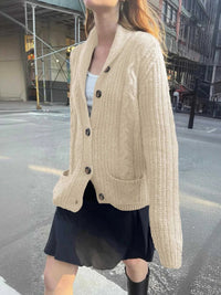 Cable Knit Button Up Cardigan 100100237685372 73 Affordable Fashion Under $100 Jerry's Apparel 
