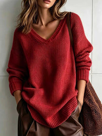 V-Neck Dropped Shoulder Sweater 101002004477831 44 Affordable Fashion Under $100 Jerry's Apparel 