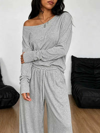 Full Size One-Shoulder Top and Drawstring Pants Set Plus Size 100100885816388 29 Affordable Fashion Under $100 Jerry's Apparel 