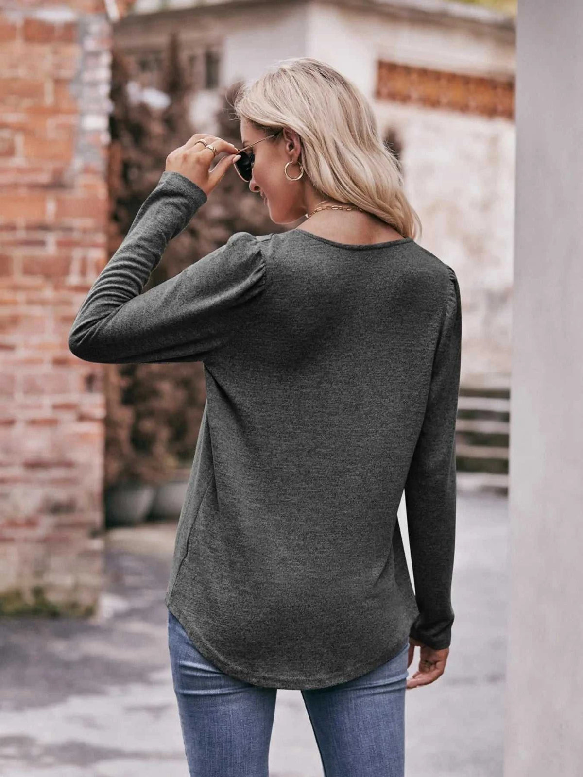Square Neck Long Sleeve T-Shirt 100100618971989 31 Affordable Fashion Under $100 Jerry's Apparel 