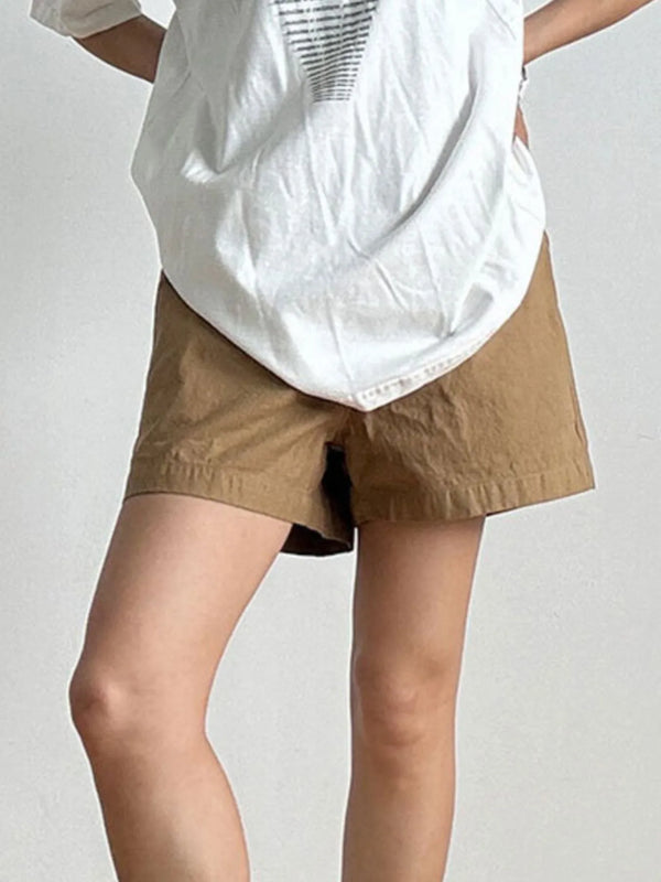 Elastic Waist Casual Shorts