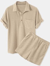 Men's Full Size Button Detail Short Sleeve Top and Shorts Set Plus Size 100400135829781 40 Affordable Fashion Under $100 Jerry's Apparel 