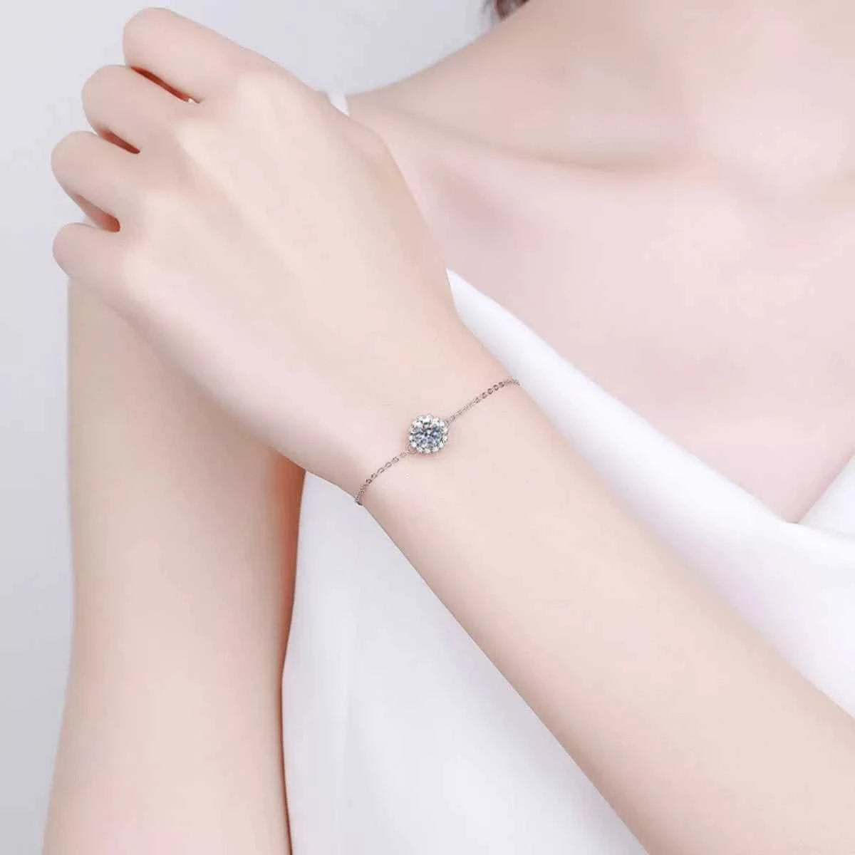 1 Carat 925 Sterling Silver Moissanite Bracelet 100500006248373 72 Affordable Fashion Under $100 Jerry's Apparel 