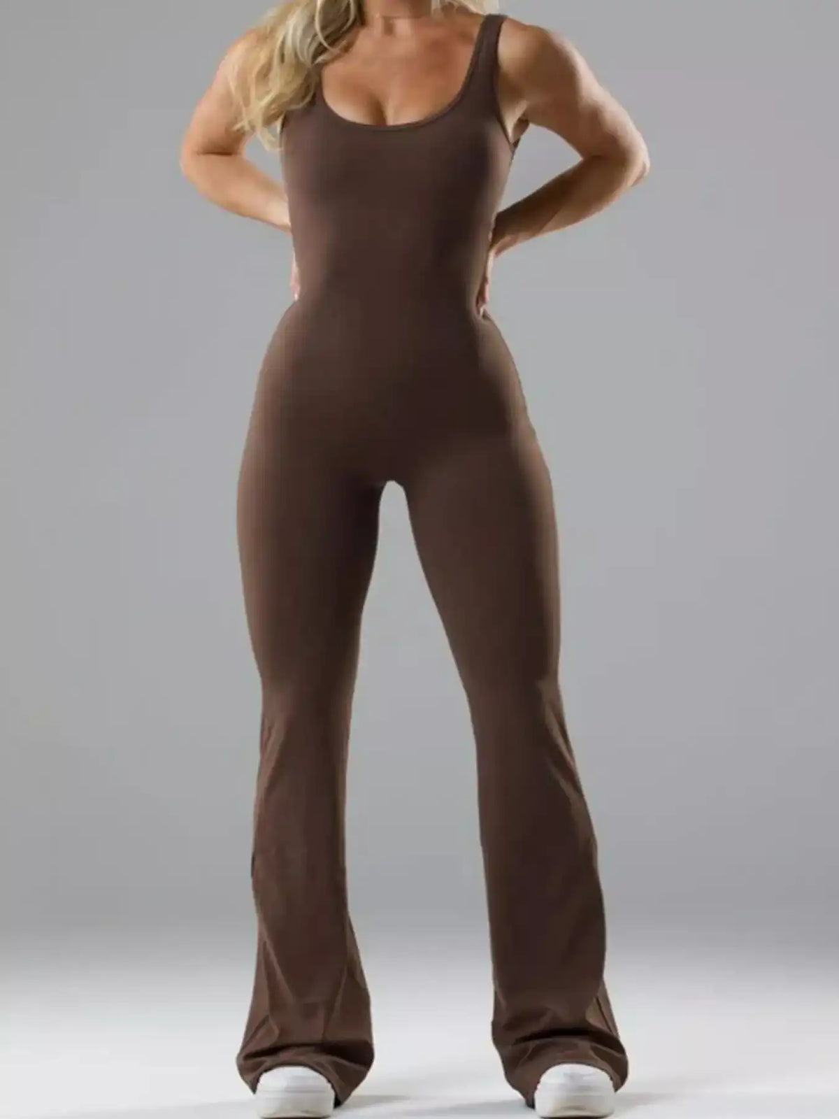 Seamless Scoop Neck Active Jumpsuit with Flared Leg Design 101006359860256 23 Affordable Fashion Under $100 Jerry's Apparel 