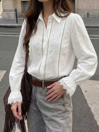 Lace-Trimmed Button-Down Shirt 101001213081303 50 Affordable Fashion Under $100 Jerry's Apparel 