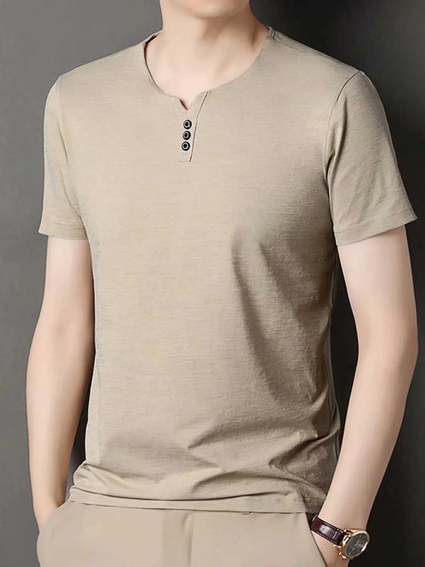 Men's Decor Button Short Sleeve T-Shirt 100400481596480 27 Affordable Fashion Under $100 Jerry's Apparel 