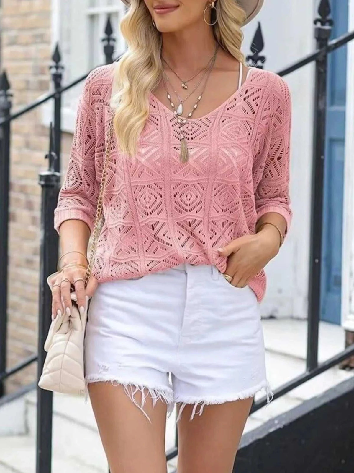 Loose Fit Crochet Knit Cover-Up 100100550437907 37 Affordable Fashion Under $100 Jerry's Apparel 