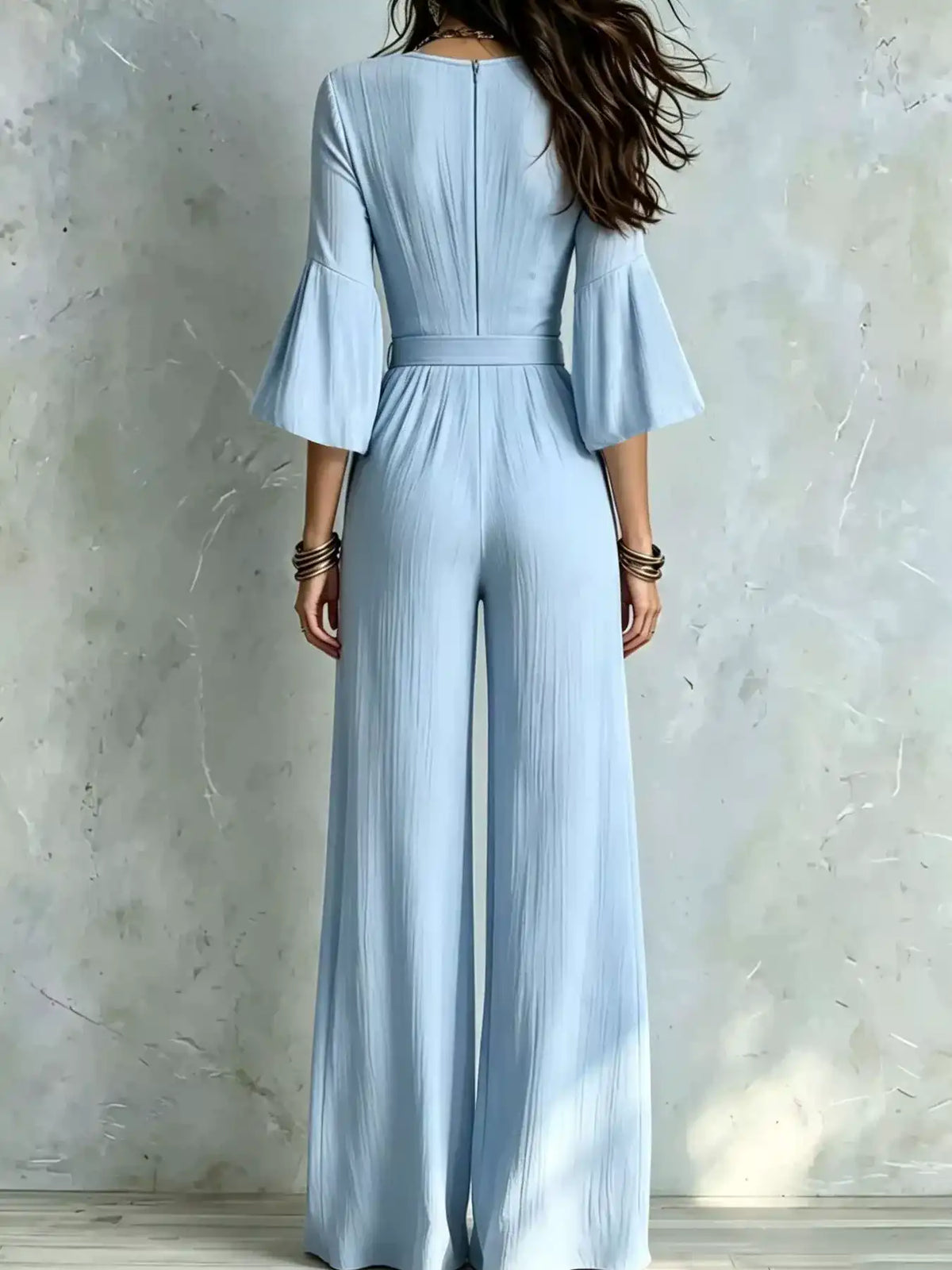 Pleated Wide-Leg Jumpsuit with Tie-Waist 101001893266329 52 Affordable Fashion Under $100 Jerry's Apparel 