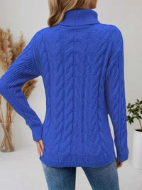 Cable Knit Turtleneck Long Sleeve Sweater 100100174532282 38 Affordable Fashion Under $100 Jerry's Apparel 