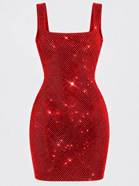 Backless Rhinestone Embellished Bodycon Mini Dress 101001623770086 73 Affordable Fashion Under $100 Jerry's Apparel 
