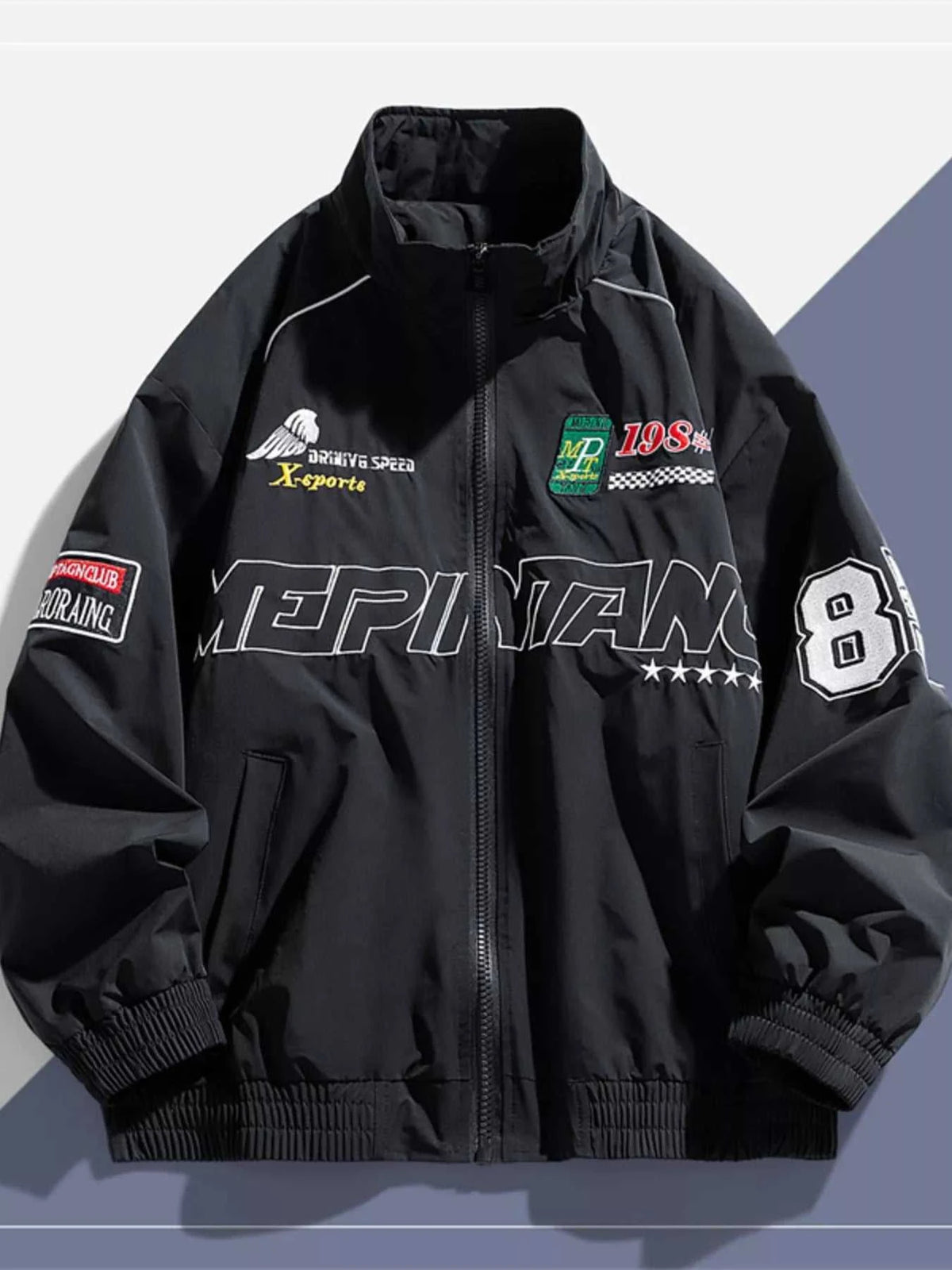 Men's Plus Size Racing-Inspired Zip Up Jacket 100400889592601 84 Affordable Fashion Under $100 Jerry's Apparel 